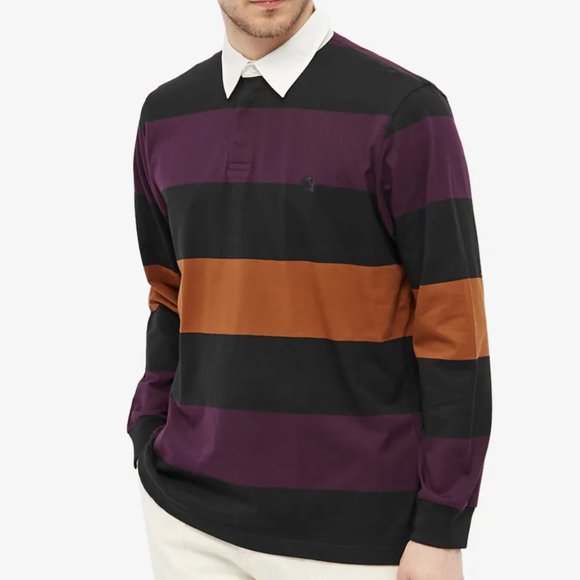 ✨HOST PICK✨ Carhartt WIP Hansen Stripe Rugby Polo - Picture 2 of 11